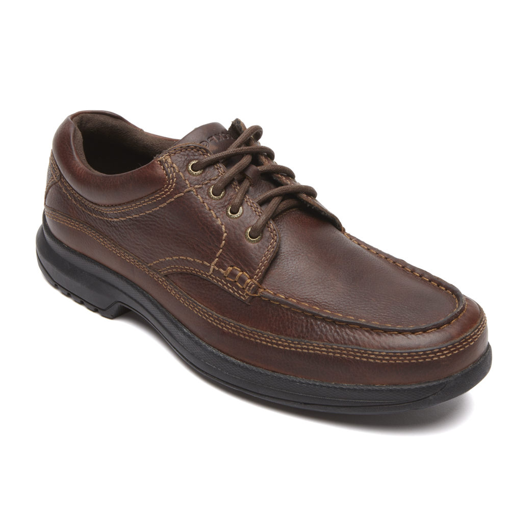 Rockport Singapore Mens Oxfords - Banni Dark Brown - VN2174839